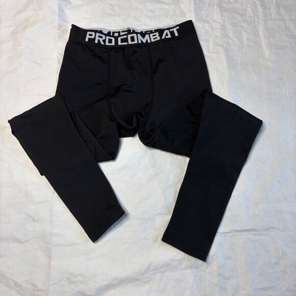 Nike Pro Combat Black Leggings Men’s Size XS Compression Workout - Picture 1 of 4